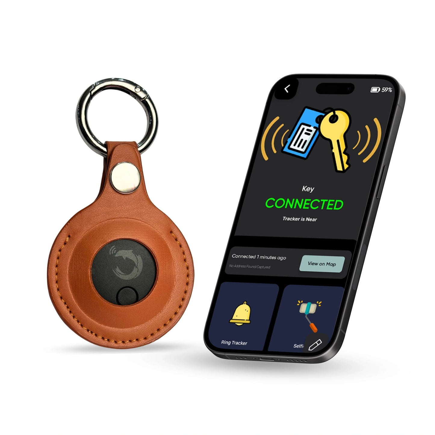 Dolphin Smart Bluetooth Tracker Pro with Leather Case