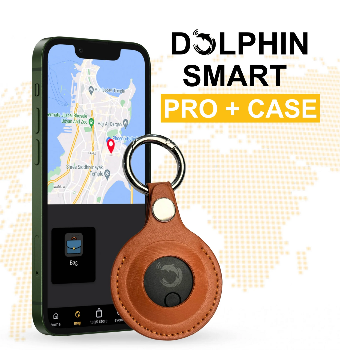 Dolphin Smart Bluetooth Tracker Pro with Leather Case