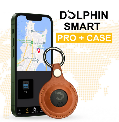 Dolphin Smart Bluetooth Tracker Pro with Leather Case